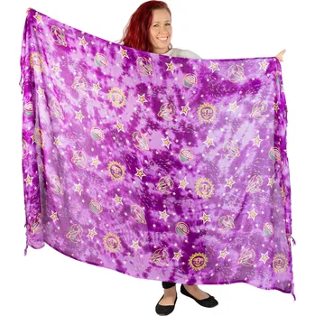 Šála Sarong / pareo / plážový šátek Cosmic Tide - Purple, Sittar.cz