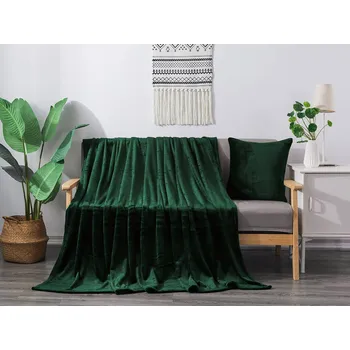 Bytový textil XPOSE® Mikroplyšová deka Exclusive - tmavě zelená 200x230 cm, Mikroplyš + Prodloužená možnost vrácení zboží do 50 dnů