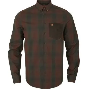 Pánské tričko Košile Härkila Akkan, barva: Burgundy, velikost: L