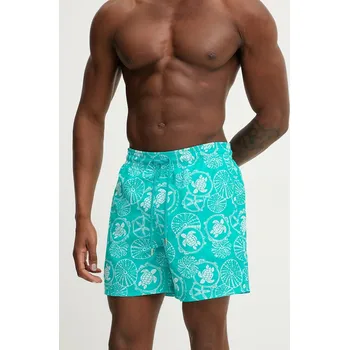 Pánské kraťasy Plavkové šortky Vilebrequin MOOREA tyrkysová barva, MOOCB115 66X, vel. XL