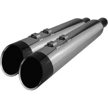 Výfuk pro motocykl Koncovky výfuku KHROME WERKS 4,5" HP PLUS SLIP-ON MUFFLERS pro HARLEY DAVIDSON FLT/ FLHT/ FLHR/ FLHX/ FLTR rok 1999-2016 viz popis, barva chromová/černé edge billet zakončení