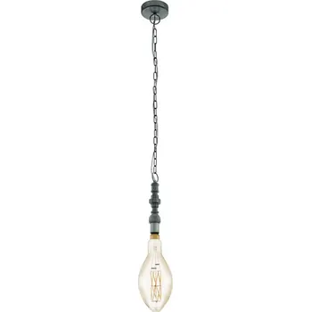 Eglo 79407 - LED Lustr na řetězu PENSILVA 1xE27/8W/230V černá