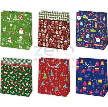 Dárková taška Taška papírová dárková 19x23x10,5 cm (lak) - vánoční (mix 8)