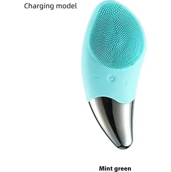 Přípravek na čištění pleti a oči Čisticí kartáček na pleť elektrický | pleťová pomůcka - Nabít zelenou