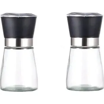 Nerezový mlýnek na koření s nastavitelnou hrubostí | kuchyňské potřeby - 2 ks Malé