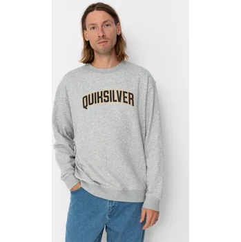 Pánské oblečení Quiksilver Graphic Crew (light grey heather) M, šedá
