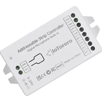 LED páska WLED řadič pro adresovatelné LED pásky se zvukovou detekcí