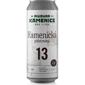 Pivo Pivovar Kamenice nad Lipou 13° plech 500ml