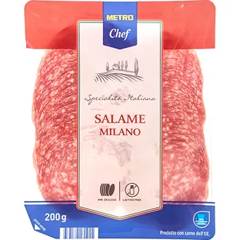 Sušené maso Metro Chef Salám Milano plátky 200g