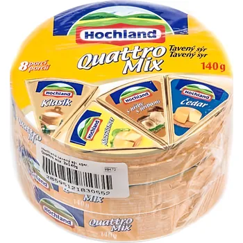 Hochland Quattro Mix sýr tavený 45% 3x140g 420g
