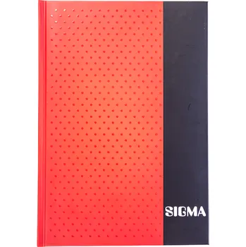 Blok Sigma Záznamní kniha A5, linkovaná, červená, 80 listů