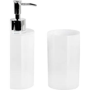 Dávkovač mýdla Toro Dávkovač mýdla a kelímek, bílá, plast