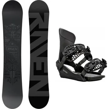 Snowboard Raven Solid steel snowboard + Raven PRO King black snowboardové vázání 161 cm + M (EU 38-42) + DÁREK + Doprava ZDARMA