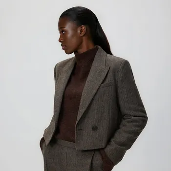 Dámské sako Reserved - Krátké sako - hnědá - 292GF-88M - 292GF-88M-XL