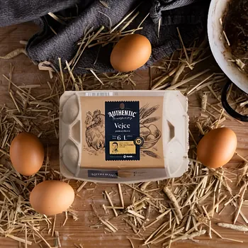 Authentic Vejce podestýlková, velikost L 6ks