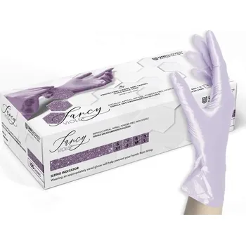 Vyšetřovací rukavice UNIGLOVES FANCYViloet Nitrilové Rukavice Nepudrované Fialová M 100ks