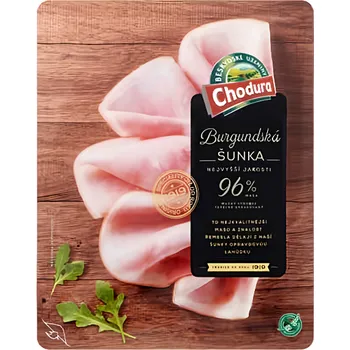 salám Chodura Burgundská šunka nejvyšší jakosti (96% masa) 100g