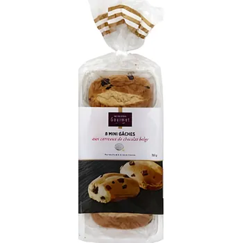 Trvanlivě pečivo Monoprix Gourmet Mini gâches a belgická čokoláda 8 ks 360g