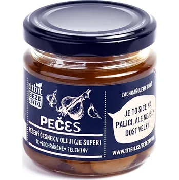Titbit Pečes - pečený nakládaný česnek 180g