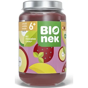 BIOnek Příkrm jablko, jahoda a banán 190g
