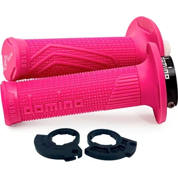 grip Gripy lock-on d100 (offroad) délka 125/130 mm (2 vačky), domino (růžov m018-386