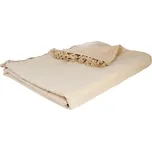 Přehoz na postel se střapci Ollina 230x250 béžová