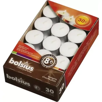 Svíčka Bolsius čajová svíčka 30 ks 8 hod (23x40 mm)