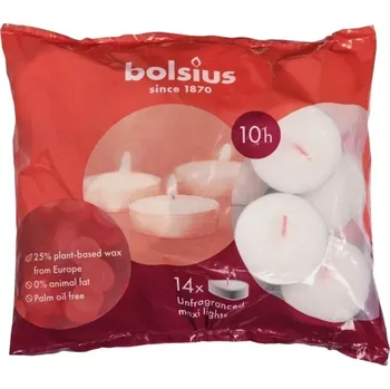 Svíčka Čajová svíčka Bolsius 14 ks 10 hod (22x57 mm)