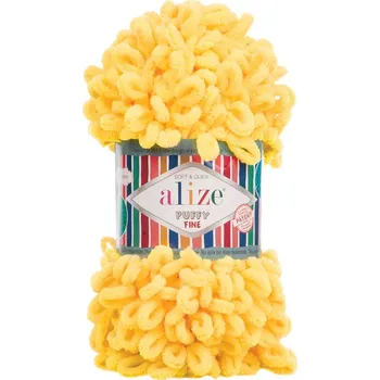 Příze Alize příze Puffy Fine 216 výrazná žlutá