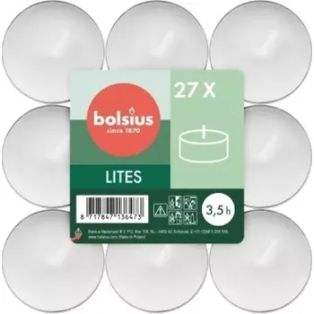 Svíčka Bolsius čajová svíčka 27 ks 3,5 hod (16x32 mm)