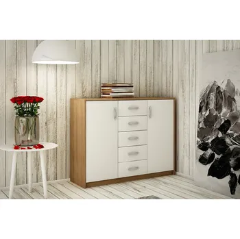 Nábytek CASARREDO ANES komoda 2D5S, dub sonoma/bílá