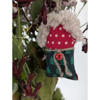 Vánoční dekorace Ovopecka vánoční domeček s rolničkou