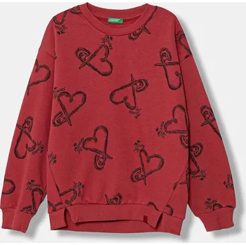Chlapecká mikina Dětská mikina United Colors of Benetton 3QHCC10RS.G.Seasonal burgundské 93X, vel. 150