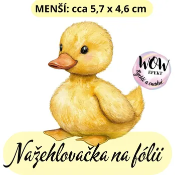 Nažehlovačky na fólii Nažehlovačka na fólii, KAČENKA, 1 kus Zvolte VELIKOST motivu ZDE:: Menší