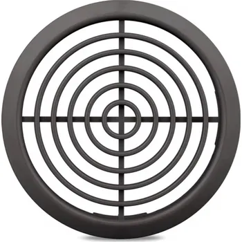 Větrací mřížka Ventishop NBMc 70 kruhová plastová mřížka do nábytku, grafitově černá