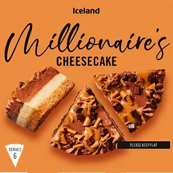Iceland Pečený karamelový cheesecake zdobený čokoládovým krémem 450g