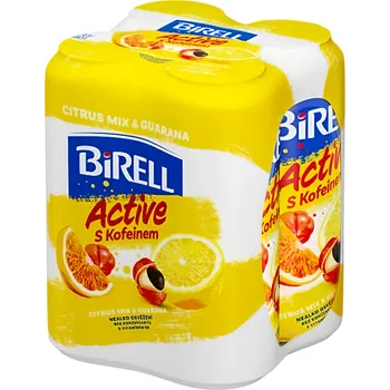 Limonáda Birell Active Citrus mix a Guarana s kofeinem 4x0,5l 2l