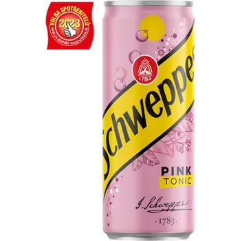 Limonáda Schweppes Pink Tonic, plech 330ml
