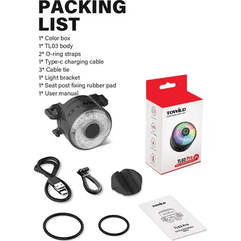 Cyklosvítilna TOWILD Blikačka zadní Towild TL03 Pro