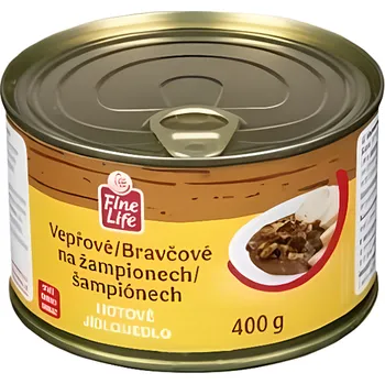 Hotové jídlo Fine Life Hotovky Vepřové na žampionech 400g