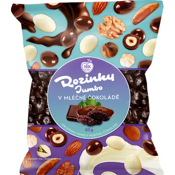 IBK trade Rozinky Jumbo v mléčné čokoládě 80g