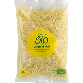 Monoprix Biologique BIO Strouhaný ementál 200g