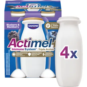 Mléko Actimel Triple Action Borůvka - Ostružina 4ks
