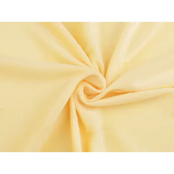 Stoklasa Hladká jemná plyš San 165 g/m2 světle žlutá 1,7/1 m