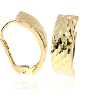 Náušnice Zlatnictví Helios Zlaté patentové náušnice s rytím