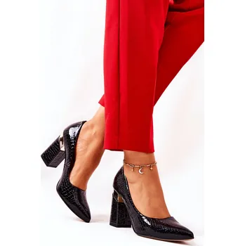 Dámské lodičky Semišové lodičky Lewski 3117 Barva: Černá, Velikost: 41