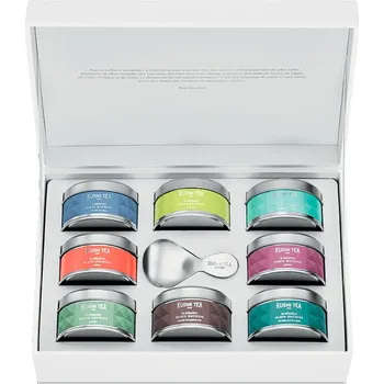 Čaj Sada čajů ALAIN DUCASSE, 8 x 20 g plechovka + lžička na čaj, Kusmi Tea