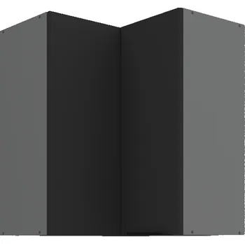 Kuchyňská skříňka 60 x 60 GN-72 2F (90°), Horní rohová kuchyňská skříňka Aria černá/antracit