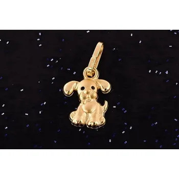Šperk Zlatý přívěsek pes P041 Au 585/1000,,14kt, 0,30g (14kt,váha 0,30g)