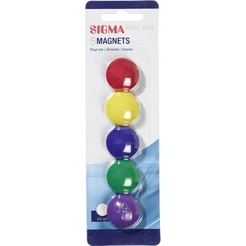 Dekorativní magnet Sigma Magnety kulaté, 3 cm 5ks